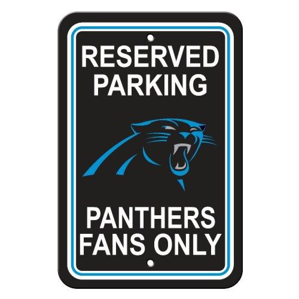 Fremont Die Nfl Carolina Panthers Team Sign, 12 X 18, Reserved Parking Sign