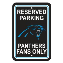 Fremont Die Nfl Carolina Panthers Team Sign, 12 X 18, Reserved Parking Sign