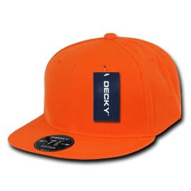 DECKY Retro Fitted Cap, Orange, 7 3/4