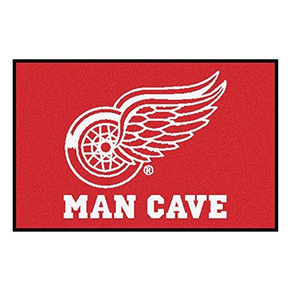 Fanmats 14426 Nhl Detroit Red Wings Nylon Universal Man Cave Starter Rug , 19X30