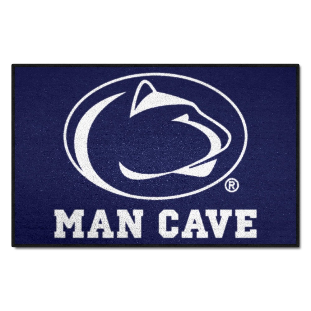 FANMATS 14596 Penn State Nittany Lions Man Cave Starter Mat Accent Rug - 19in. x 30in. | Sports Fan Home Decor Rug and Tailgating Mat