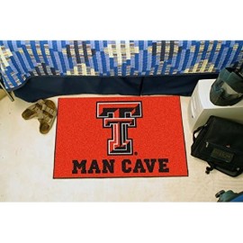 Fanmats 14612 Texas Tech University Nylon Universal Man Cave Starter Rug, 19X30