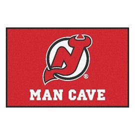 Fanmats 14454 Nhl New Jersey Devils Nylon Universal Man Cave Starter Rug