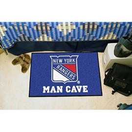 Fanmats 14462 Nhl New York Rangers Nylon Universal Man Cave Starter Rug