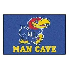 Fanmats 14648 University Of Kansas Nylon Universal Man Cave Starter Rug
