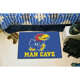 Fanmats 14648 University Of Kansas Nylon Universal Man Cave Starter Rug