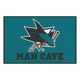 Fanmats 14482 Nhl San Jose Sharks Nylon Universal Man Cave Starter Rug