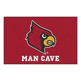 Fanmats 14656 University Of Louisville Nylon Universal Man Cave Starter Rug , 19X30