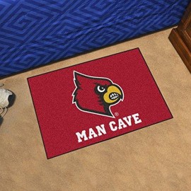 Fanmats 14656 University Of Louisville Nylon Universal Man Cave Starter Rug , 19X30