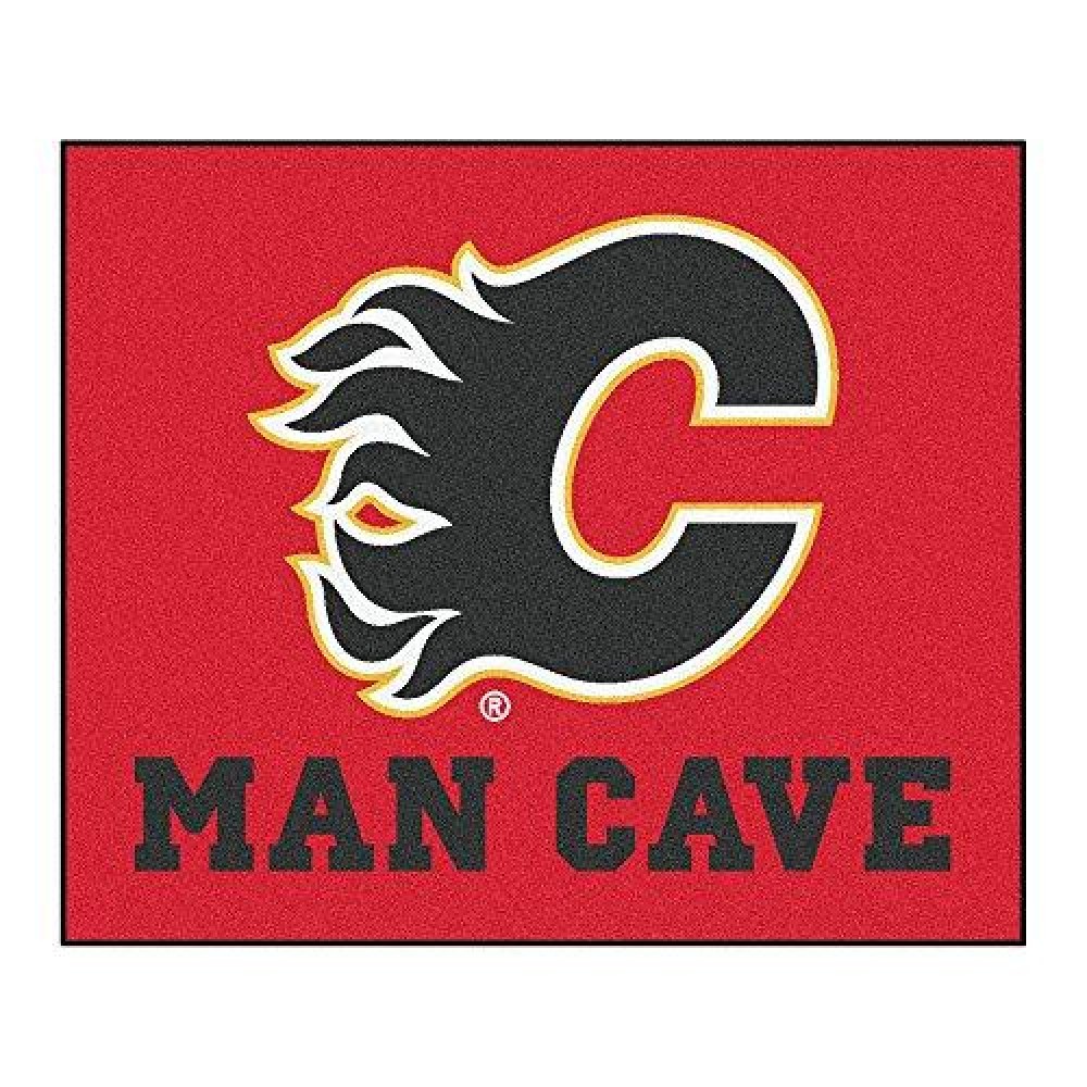Fanmats 14404 Nhl Calgary Flames Nylon Universal Man Cave Tailgater Rug