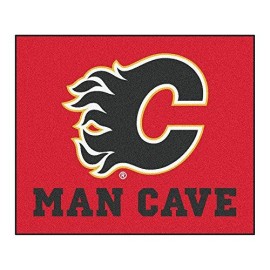 Fanmats 14404 Nhl Calgary Flames Nylon Universal Man Cave Tailgater Rug