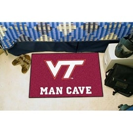 Fanmats 14712 Virginia Tech Nylon Universal Man Cave Starter Rug , 19X30