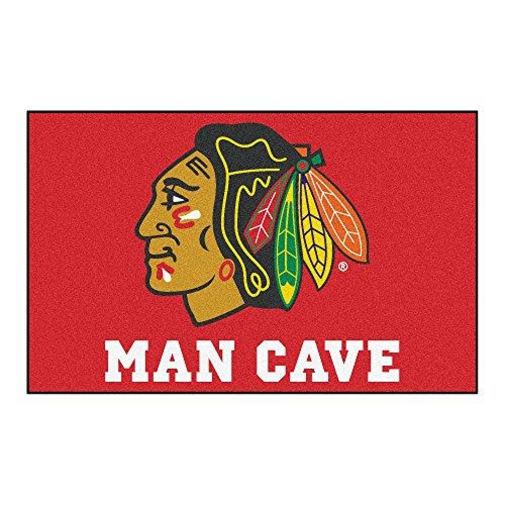 Fanmats 14411 Nhl Chicago Blackhawks Nylon Universal Man Cave Ultimat Rug