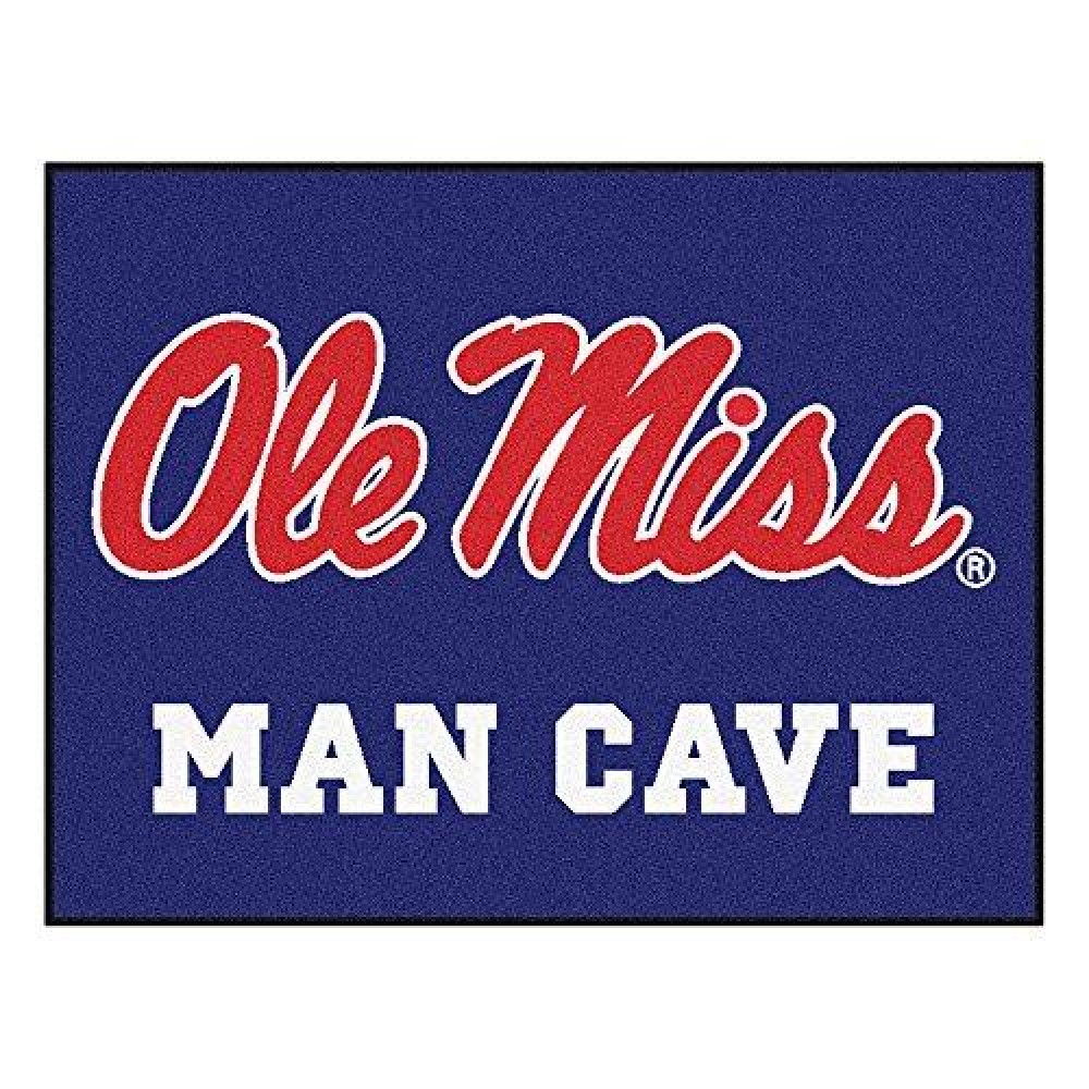 Fanmats 14673 University Of Mississippi Ole Miss Logo Nylon Universal Man Cave All-Star Mat