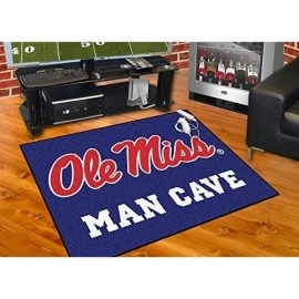 Fanmats 14673 University Of Mississippi Ole Miss Logo Nylon Universal Man Cave All-Star Mat