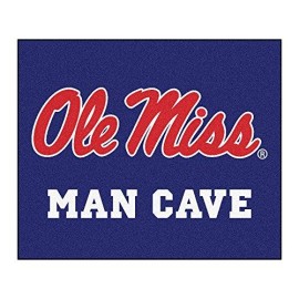 Fanmats 14674 University Of Mississippi Ole Miss Logo Nylon Universal Man Cave Tailgater Rug