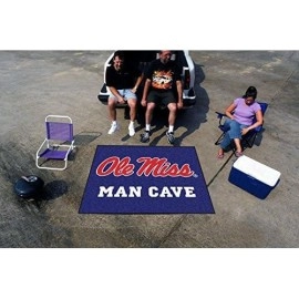 Fanmats 14674 University Of Mississippi Ole Miss Logo Nylon Universal Man Cave Tailgater Rug