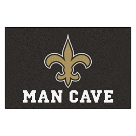 Fanmats 14337 Nfl New Orleans Saints Nylon Universal Man Cave Starter Rug , 19X30