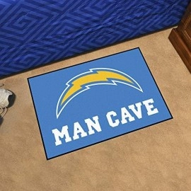 Fanmats 14361 Nfl San Diego Chargers Nylon Universal Man Cave Starter Rug , 19X30