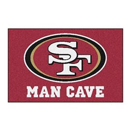 Fanmats 14365 Nfl San Francisco 49Ers Nylon Universal Man Cave Starter Rug , 19X30