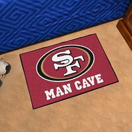 Fanmats 14365 Nfl San Francisco 49Ers Nylon Universal Man Cave Starter Rug , 19X30