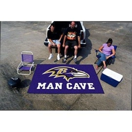Fanmats 14270 Nfl Baltimore Ravens Nylon Universal Man Cave Ultimat Rug