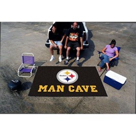 Fanmats 14358 Nfl Pittsburgh Steelers Nylon Universal Man Cave Ultimat Rug , 6096