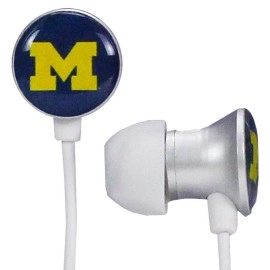 AudioSpice Collegiate Michigan Wolverines Scorch Earbuds with Bud Bag