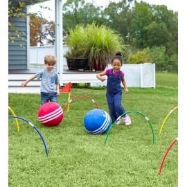 HearthSong Oversized Kick Croquet Outdoor Game With Two 14