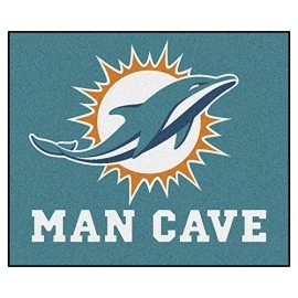 Fanmats 14327 Nfl Miami Dolphins Nylon Universal Man Cave Tailgater Rug