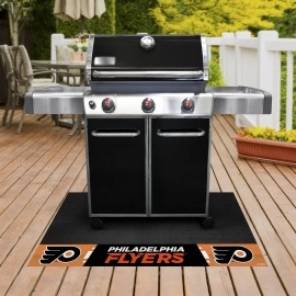 FANMATS 14245 Philadelphia Flyers Vinyl Grill Mat - 26in. x 42in. - Deck Patio Protective Mat | Oil, flame, and UV resistant