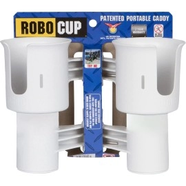 Robocup, White, Updated Version, Best Cup Holder For Drinks, Fishing Rod/Pole, Boat, Beach Chair, Golf Cart, Wheelchair, Walker, Drum Sticks, Microphone Stand