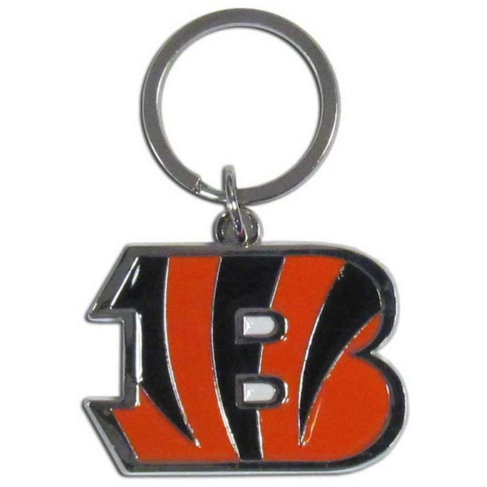 NFL Siskiyou Sports Fan Shop Cincinnati Bengals Chrome & Enameled Key Chain One Size Team Colors