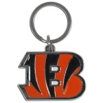 NFL Siskiyou Sports Fan Shop Cincinnati Bengals Chrome & Enameled Key Chain One Size Team Colors