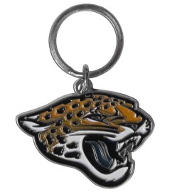NFL Siskiyou Sports Fan Shop Jacksonville Jaguars Chrome & Enameled Key Chain One Size Team Colors