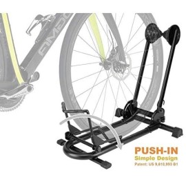 Bikehand Bicycle Floor Type Parking Rack Stand - For Mountain And Road Bike Indoor Outdoor Nook Garage Storage