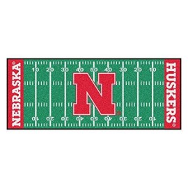 Fanmats 8183 University Of Nebraska Cornhuskers Polyester Football Field Runner