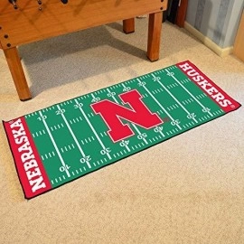 Fanmats 8183 University Of Nebraska Cornhuskers Polyester Football Field Runner