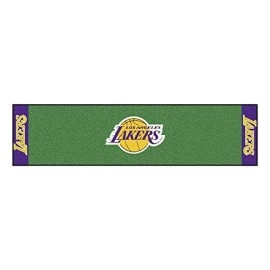 Fanmats Nba Los Angeles Lakers Nylon Face Putting Green Mat , 18X72