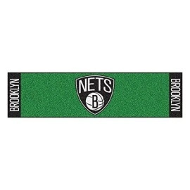 Fanmats 9343 Nba Brooklyn Nets Nylon Putting Green Mat