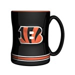 Nfl Cincinnati Bengals Sculpted Relief Mug, 14-Ounce, Black