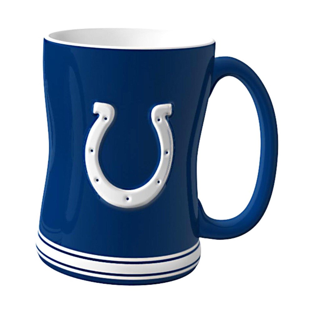 Nfl Indianapolis Colts Sculpted Relief Mug, 14-Ounce, Royal Blue