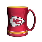 Nfl Kansas City Chiefs Sculpted Relief Mug, 14-Ounce, Red