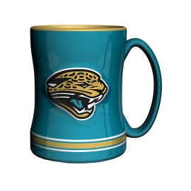 Nfl Jacksonville Jaguars Sculpted Relief Mug, 14-Ounce, Teal