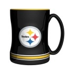 Nfl Pittsburgh Steelers Sculpted Relief Mug, 14-Ounce, Black