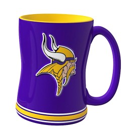 NFL Minnesota Vikings Sculpted Relief Mug, 14-ounce, Purple