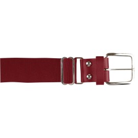 Champro Baseball Belt With Leather Tab, Cardinal, Youth