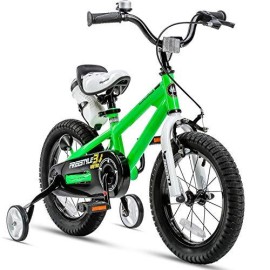 Royalbaby Kids Bike Boys Girls Freestyle Bmx Bicycle With Training Wheels Kickstand Gifts For Children Bikes 16 Inch Green