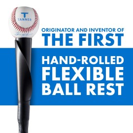 TANNER TEE the Original Premium Pro-Style Baseball/Softball Batting Tee with Tanner Original Base, Patented Hand-Rolled Flextop, Adjustable Height: 26 to 43 inches