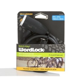 WordLock CL-581-BK WLX Hex MatchKey Cable Bike Lock, Black, 8mm/5-Feet